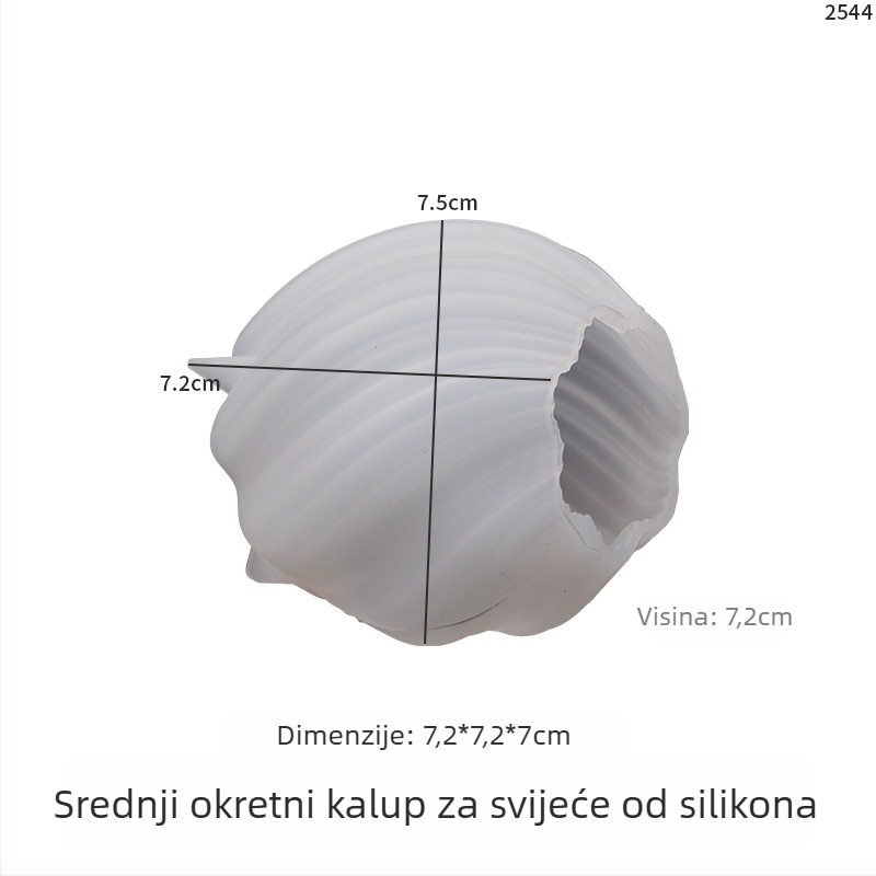 Poppy silikon kalup za nepravilan geometrijski valoviti rotirajući kapljasti motiv – apstraktna umjetnička svijećna kolona