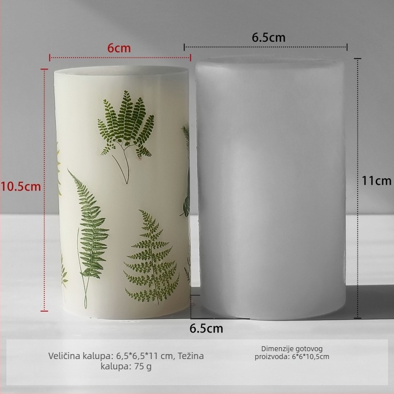 Silikonski kalup za svijeće – nepravilnog oblika stupa, za mirisne svijeće, moderni minimalistički stil