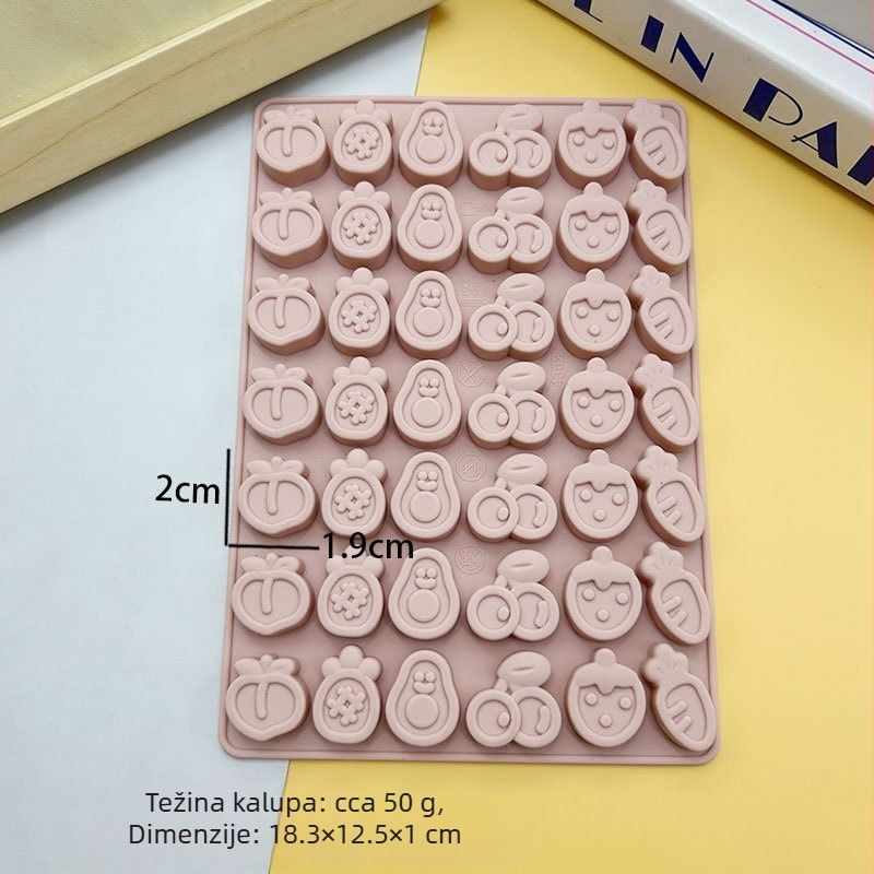 Silikonski kalup za čokoladu i smolu s crtanim životinjama (nepravilan oblik) – ptica, jež, lav