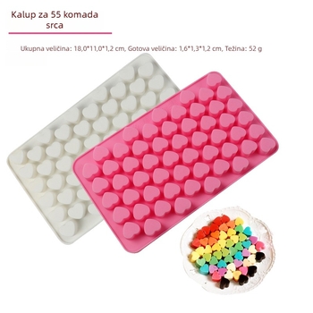 Fan silikonska kalupa za kolače - poligonalni oblik, kalupa za čokoladu, temperaturna tolerancija -40°C do 230°C