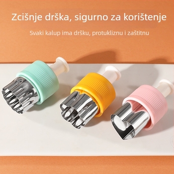 Nehrđajući čelični kalup u obliku leptira za kekse – za dječju hranu i rezanje voća i povrća