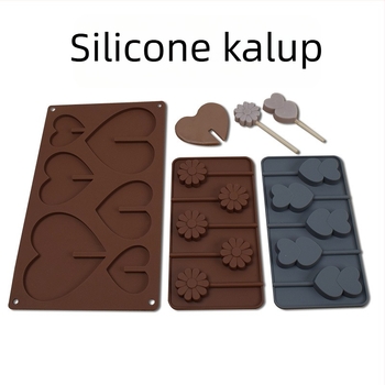 Silikonska kalup u obliku suncokreta za lizalice, čokoladu i kolače – set od 3 komada