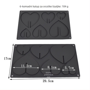 Silikonska kalup u obliku suncokreta za lizalice, čokoladu i kolače – set od 3 komada