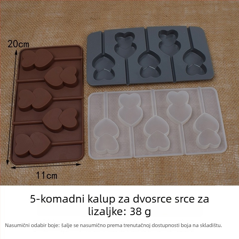 Silikonska kalup u obliku suncokreta za lizalice, čokoladu i kolače – set od 3 komada