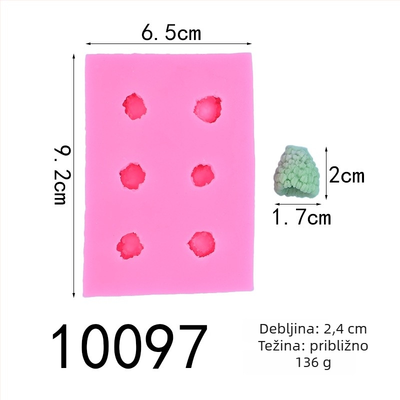 Silikonska kalupa za tortu - pravokutna, nepravilnog dizajna, za fondant i ukrašavanje čokoladom