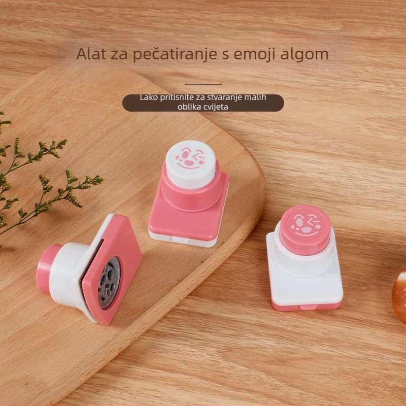Kalup za embossiranje rižinih kuglica s dizajnom nasmiješenog lica od morske alge — Brand Star couplet — DIY alat za bento — Zabavan stil