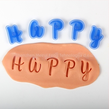 Plastična kalupa za kekse s pomičnim alfanumeričkim slovima i simbolima za DIY pečenje
