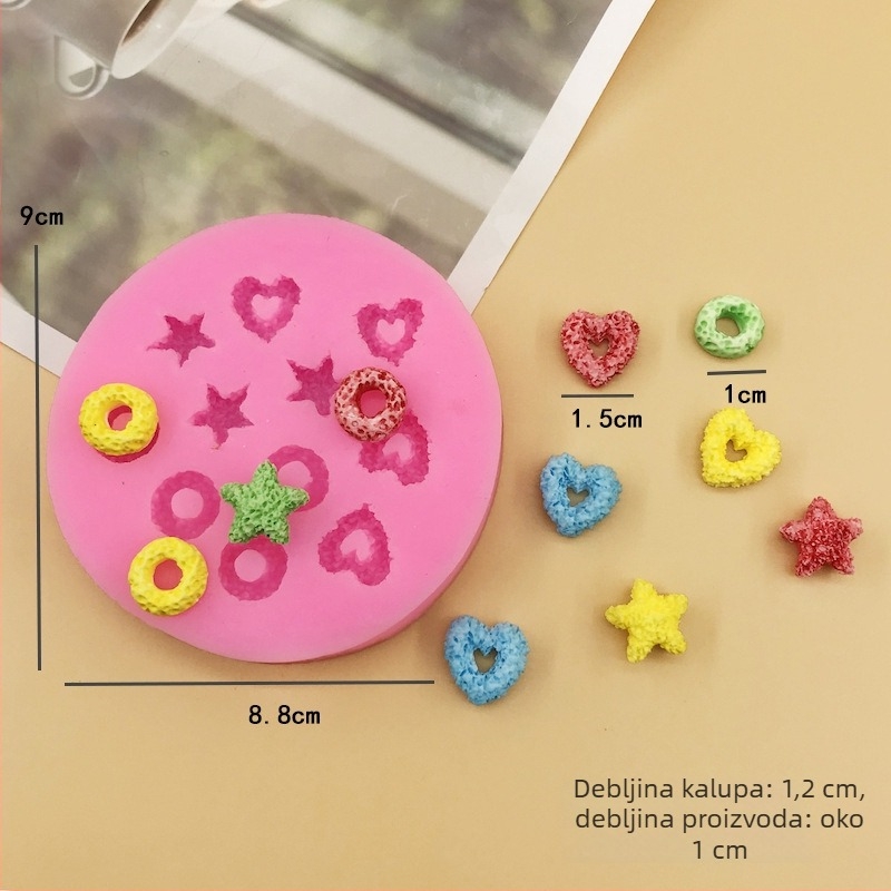 Silikonski kalup za kolače, nepravilnog oblika, za pečenje — crtani DIY stil