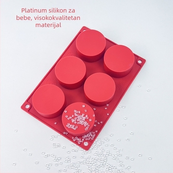 Kružna silikon forma za pećenje, 6 odjeljaka, prehrambene kvalitete, otporna na visoke temperature, mousse tortu