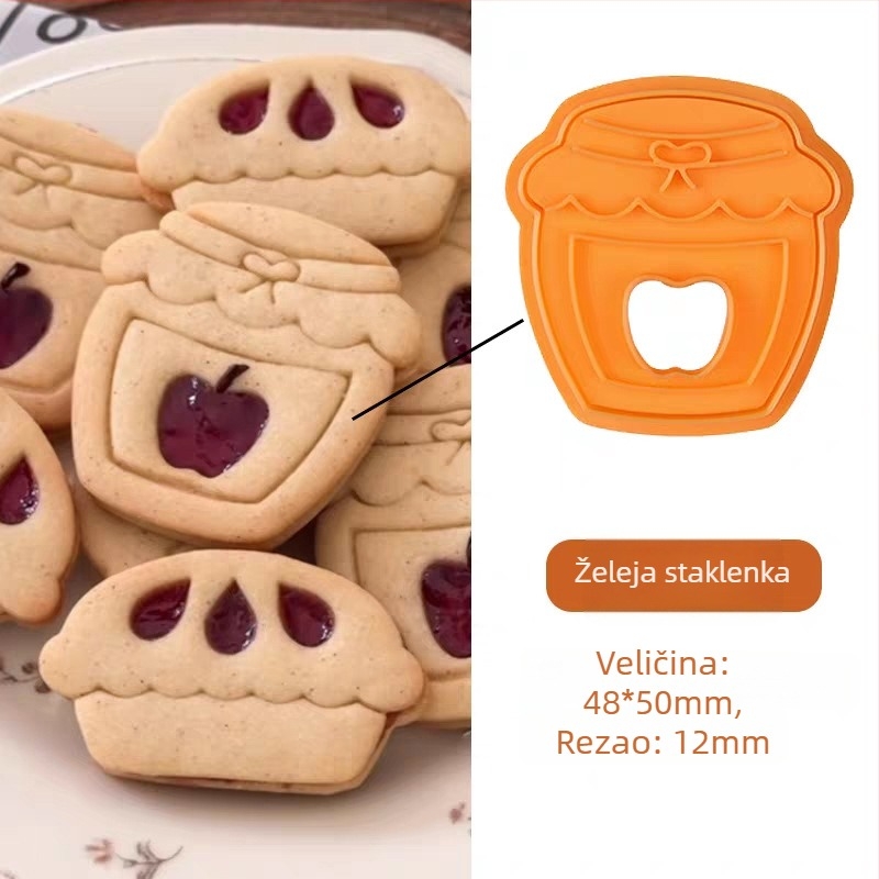 Kalup za kekse s nepravilnim oblikom, crtani dizajn, PLA materijal, alat za reljefno otiskivanje za pečenje