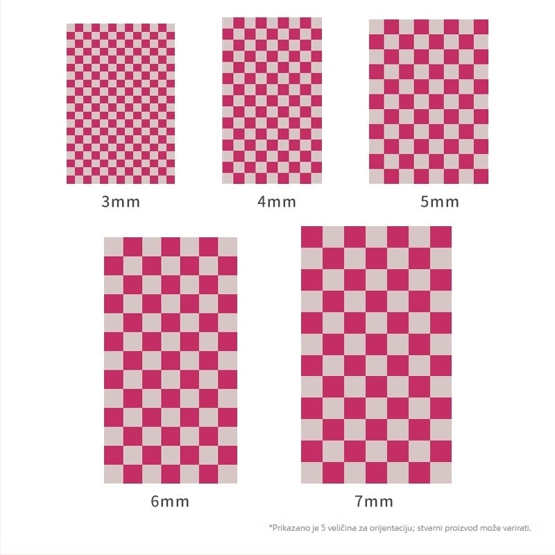 Kalup za naušnice od meke gline za izradu nakita sa šahovnicastim uzorkom i geometrijskim trakama