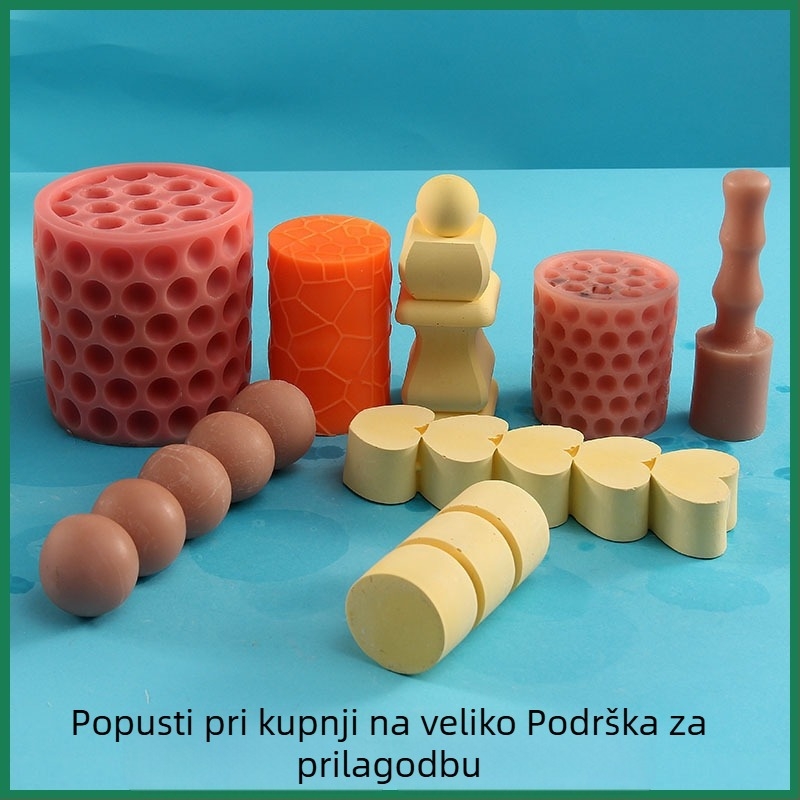 Silikonska kalupa za svijeće – cilindrični oblik, moderni minimalistički dizajn, pogodna za svijeće i sapune, materijal silikon