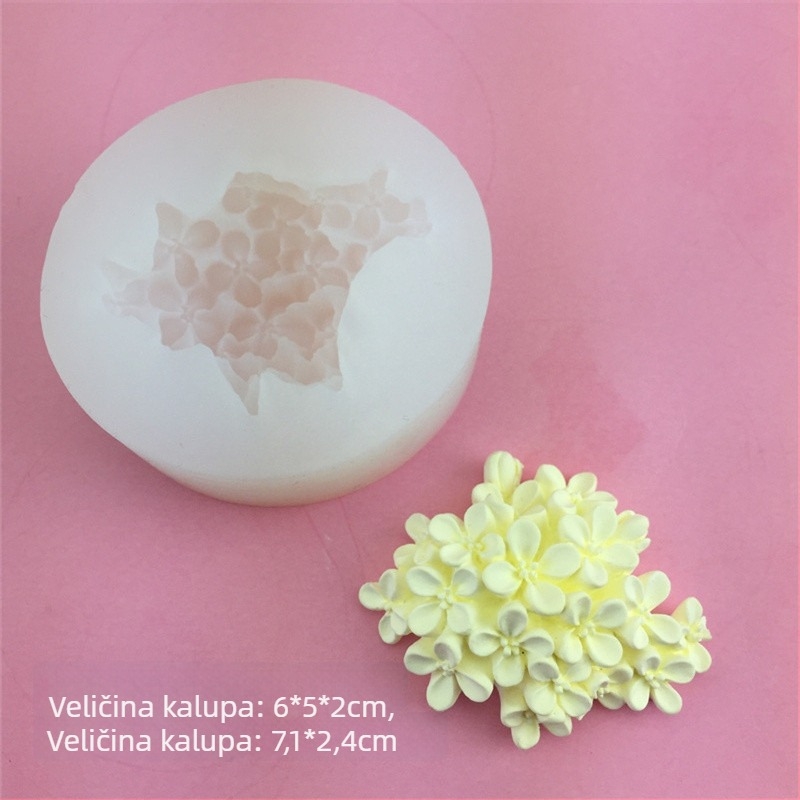 Silikonska forma za čokoladu s motivima cvijeća šljive, breskve, osmantus i lavanda za pečenje