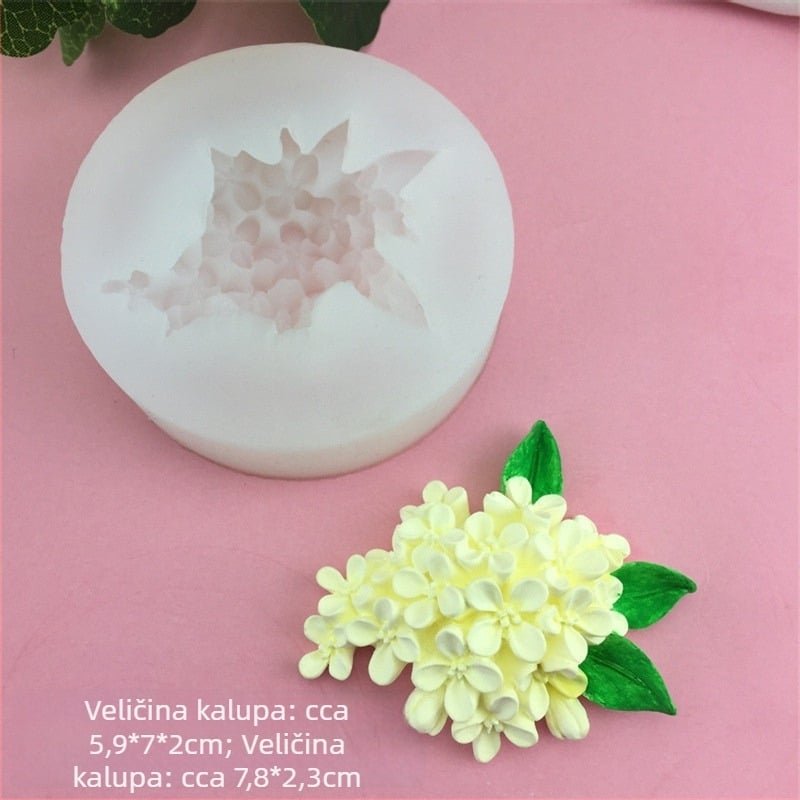 Silikonska forma za čokoladu s motivima cvijeća šljive, breskve, osmantus i lavanda za pečenje