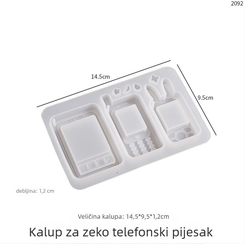 Yu Meiren silikonska kalupa za nepravilni oblik, pogodna za privjeske za ključeve s motivima zeca, srce, cvijet i mačja šapa