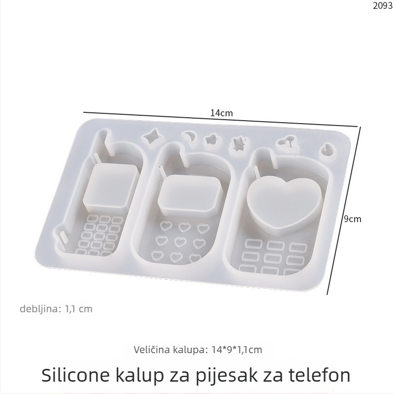 Yu Meiren silikonska kalupa za nepravilni oblik, pogodna za privjeske za ključeve s motivima zeca, srce, cvijet i mačja šapa