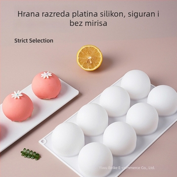 Kružna silikonska forma za čokoladu, 3D deserte i mousse torte