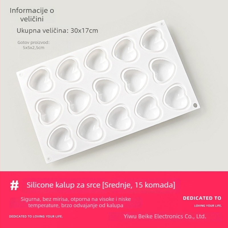 Kružna silikonska forma za čokoladu, 3D deserte i mousse torte