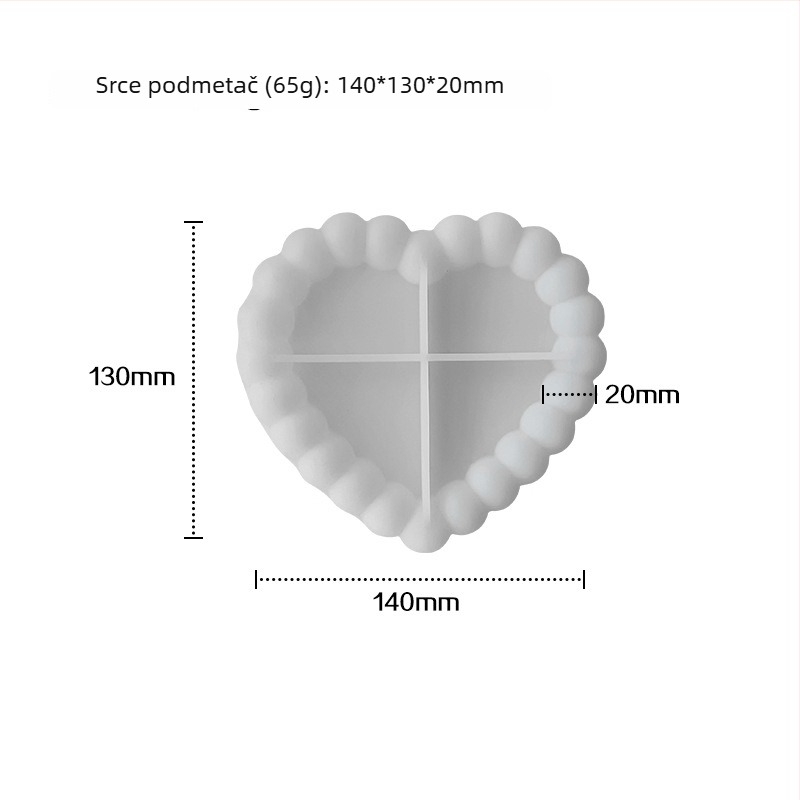 Silicijska forma za podmetače, set od 6 komada, nepravilnog oblika, za DIY gips/epoksidna smola