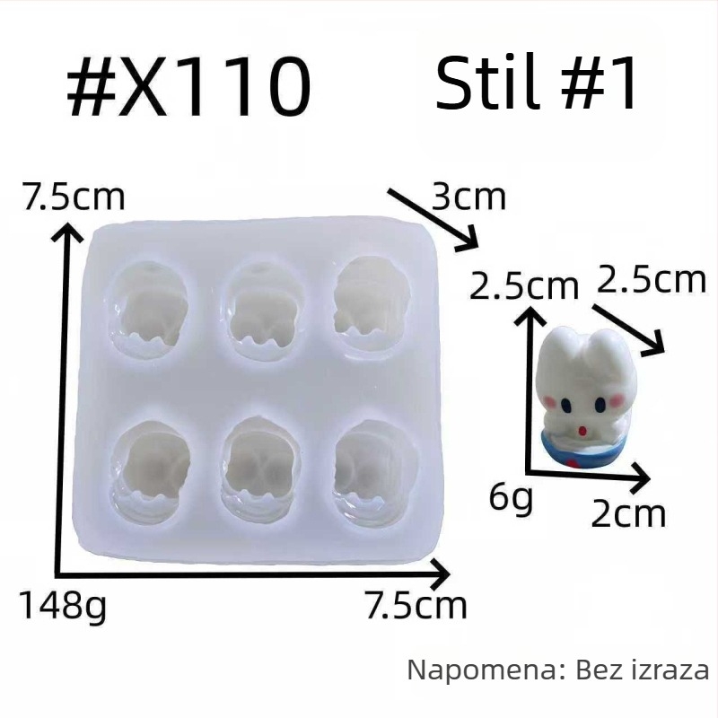 Silikonska forma za mačića u cartoon dizajnu – DIY projekti