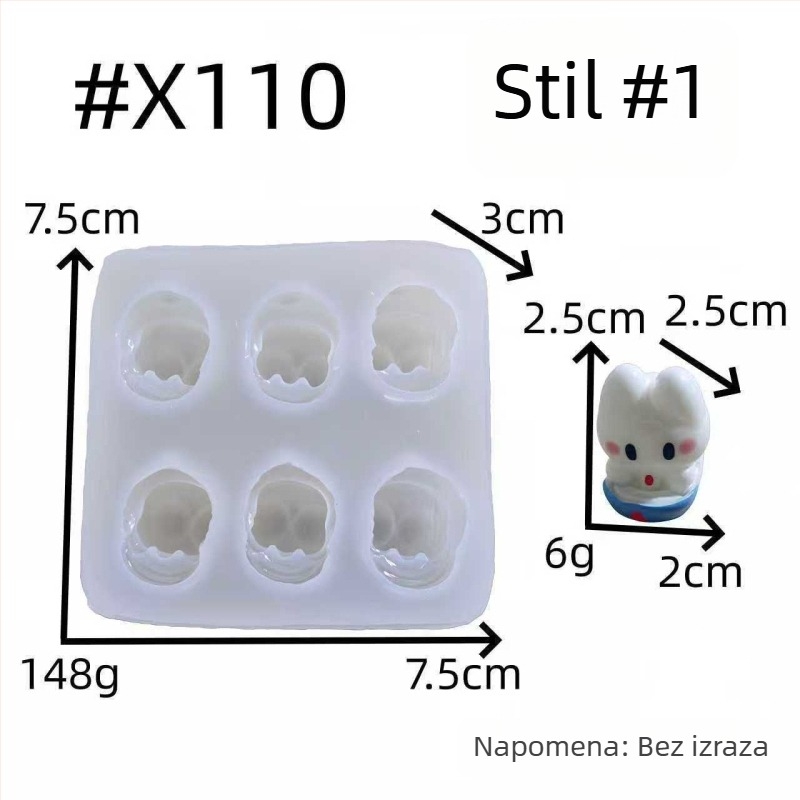 Silikonska forma za mačića u cartoon dizajnu – DIY projekti