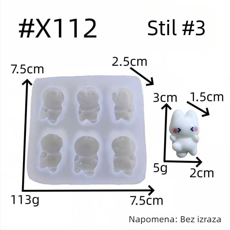 Silikonska forma za mačića u cartoon dizajnu – DIY projekti