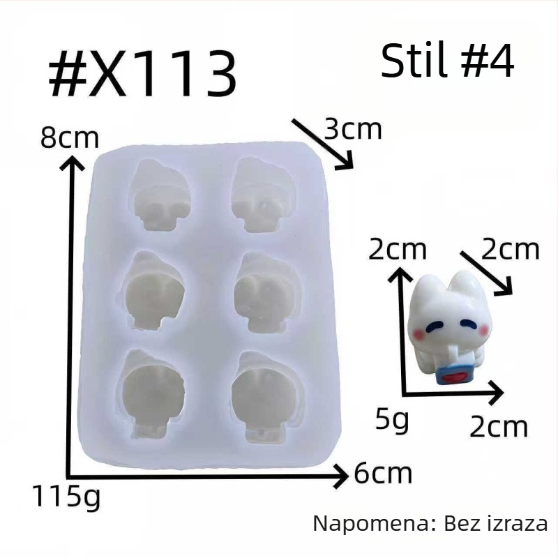 Silikonska forma za mačića u cartoon dizajnu – DIY projekti