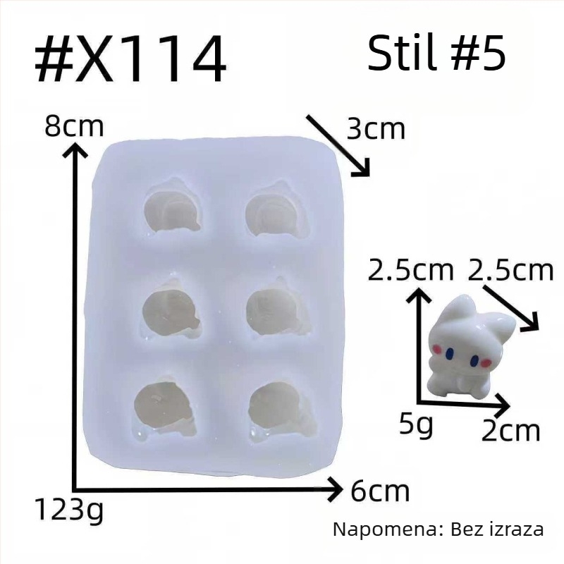 Silikonska forma za mačića u cartoon dizajnu – DIY projekti