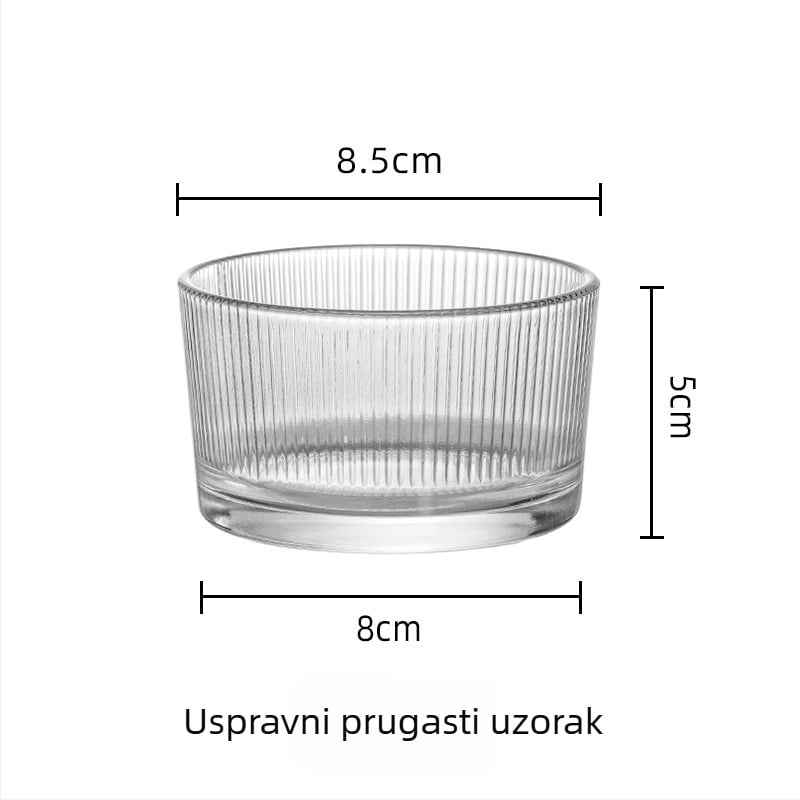 Staklena zdjela, okruglog oblika, moderni minimalistički stil, s otiskom logotipa i mogućnošću prilagodbe, nije pogodno za mikrovalnu pećnicu.