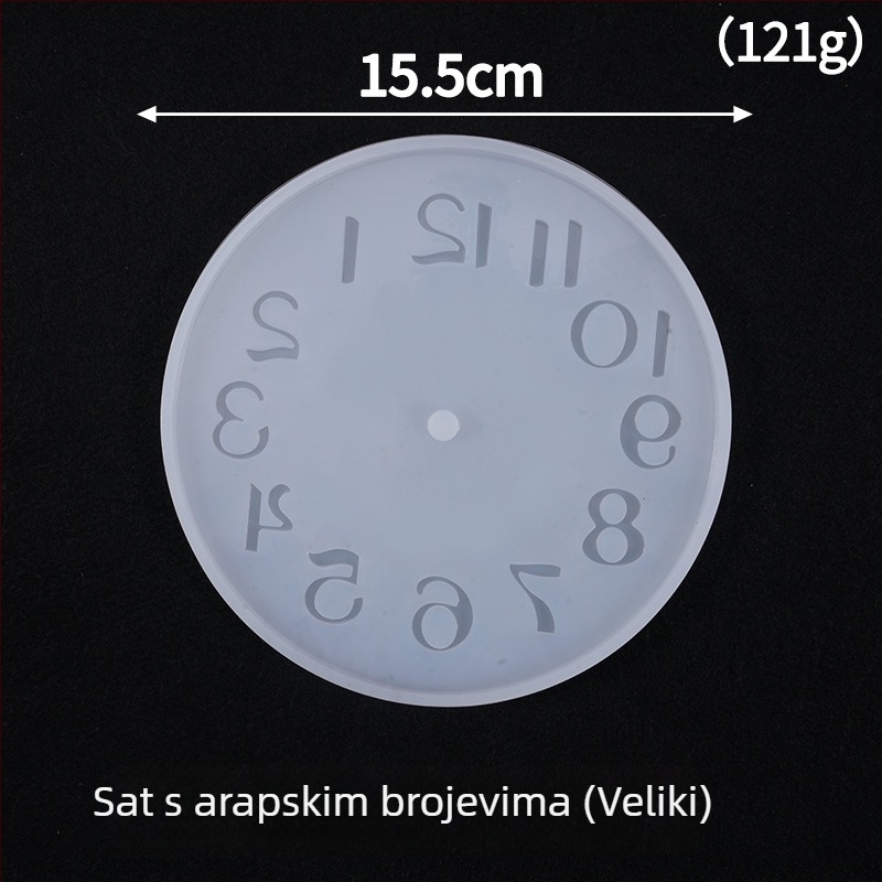 Silikonska kalupa za pečenje – okrugla, za proizvodnju ukrasa od epoksidne smole, prilagođeno pakiranje