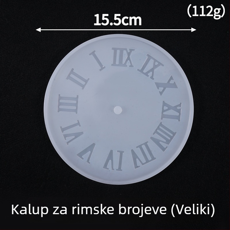 Silikonska kalupa za pečenje – okrugla, za proizvodnju ukrasa od epoksidne smole, prilagođeno pakiranje