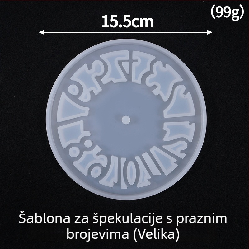 Silikonska kalupa za pečenje – okrugla, za proizvodnju ukrasa od epoksidne smole, prilagođeno pakiranje
