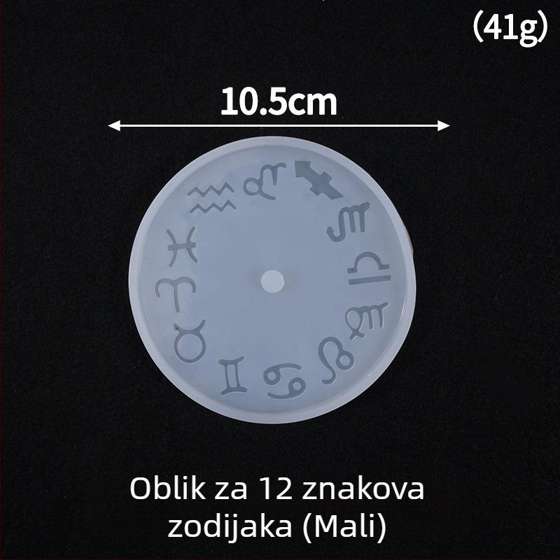 Silikonska kalupa za pečenje – okrugla, za proizvodnju ukrasa od epoksidne smole, prilagođeno pakiranje