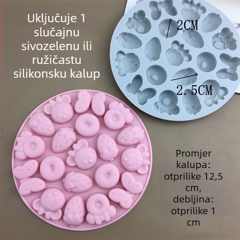 Silikonska kalupa za kolače, okrugli oblik, kalup za pečenje, pakiranje u jednoj OPP vrećici, izlazak 2023.