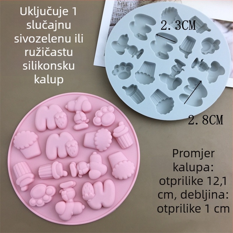 Silikonska kalupa za kolače, okrugli oblik, kalup za pečenje, pakiranje u jednoj OPP vrećici, izlazak 2023.