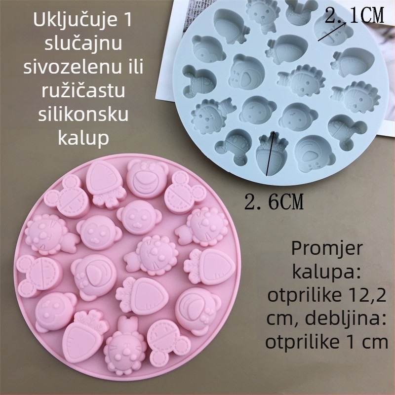 Silikonska kalupa za kolače, okrugli oblik, kalup za pečenje, pakiranje u jednoj OPP vrećici, izlazak 2023.