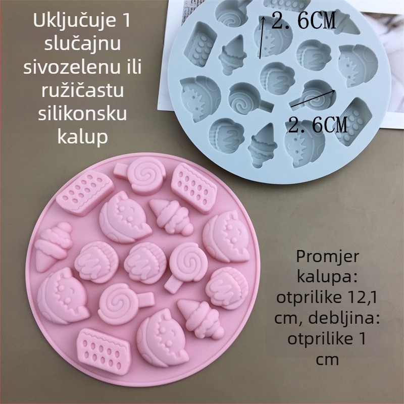 Silikonska kalupa za kolače, okrugli oblik, kalup za pečenje, pakiranje u jednoj OPP vrećici, izlazak 2023.