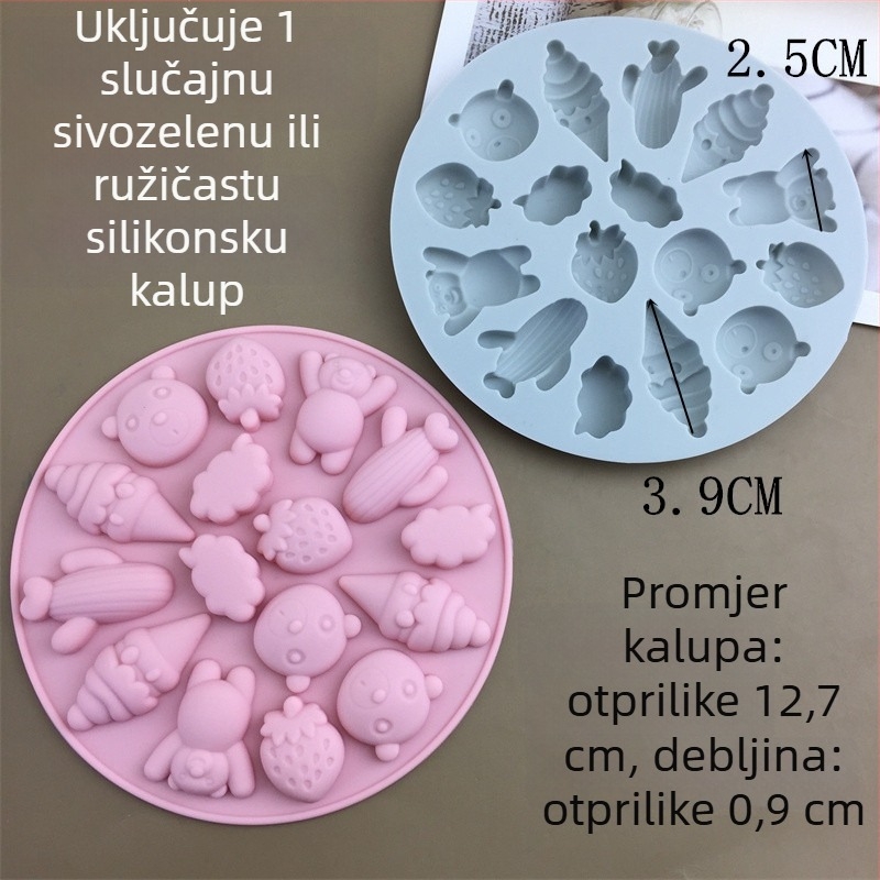 Silikonska kalupa za kolače, okrugli oblik, kalup za pečenje, pakiranje u jednoj OPP vrećici, izlazak 2023.