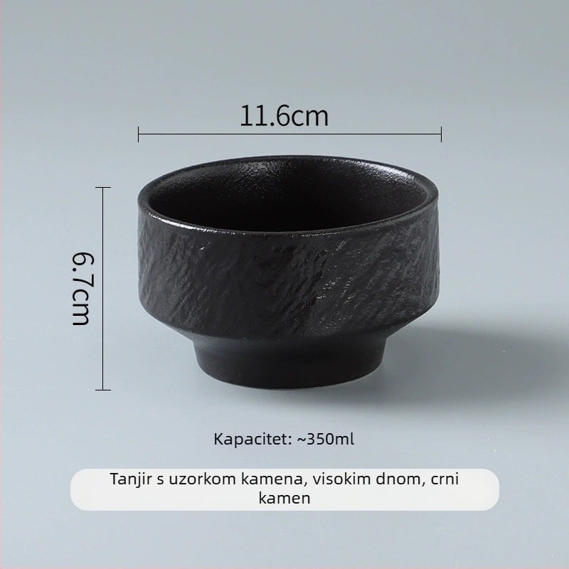 Porcelanska zdjela za jelo, jednofarbni dizajn, lagani luksuzni stil, okrugli oblik, pogodna za mikrovalnu