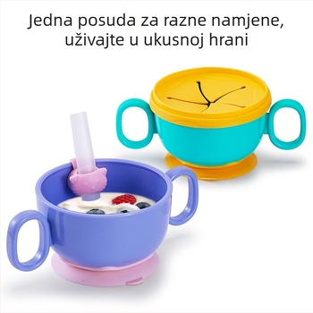 MDB Dječja okrugla PP zdjela s otiskom logotipa, prilagodljiva, mikrovalno sigurna