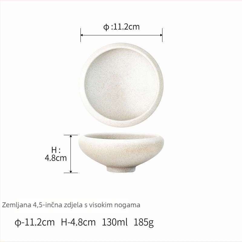 Porcelanska zdjela Porcelain bafang, keramička zdjela, okruglog oblika, kompatibilna s mikrovalnom pećnicom, mogućnost prilagodbe