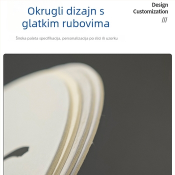 Absorbirajući papirnati podmetači za čaše, okrugli, jednobojni dizajn, moderni minimalistički stil, materijal: papir, izlaze 2025.