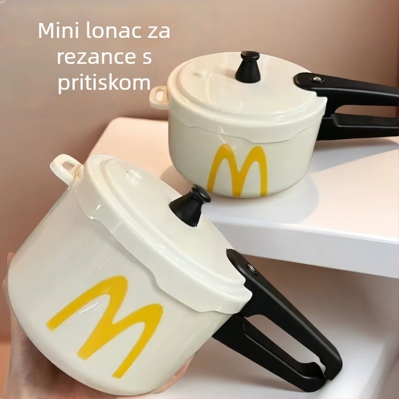 Misa za rezance s poklopcem, Jane, od pšenične slame, okruglog oblika, modernog jednostavnog stila