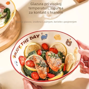 Set keramičkih zdjela za juhu i ramen, 7 velikih zdjela, kućna upotreba, model 2022, uzorak crtani