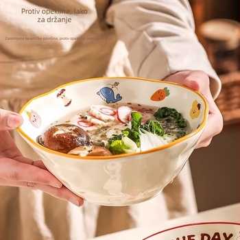 Set keramičkih zdjela za juhu i ramen, 7 velikih zdjela, kućna upotreba, model 2022, uzorak crtani