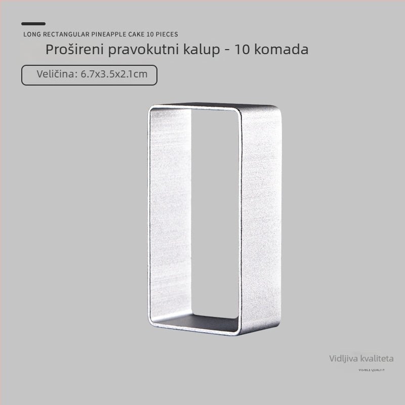 Set kalupa za kekse od aluminijske legure za pečenje, s nepravilnim oblicima: ananas, srce, pravokutnik i cvijet