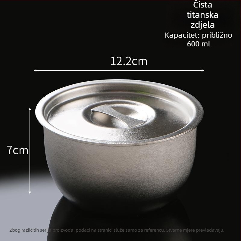 Posuda od čistog titana za kuhanje na pari jaja – jednofarbni uzorak, glazura sa snježnim pahuljama, moderan minimalistički luksuzni stil