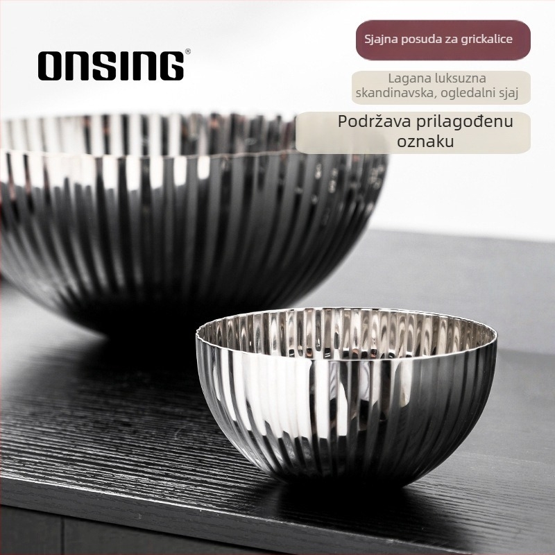 Nordijski stil posuda od nehrđajućeg čelika za orašaste plodove, voće i grickalice, za kućnu upotrebu, dekorativni predmet