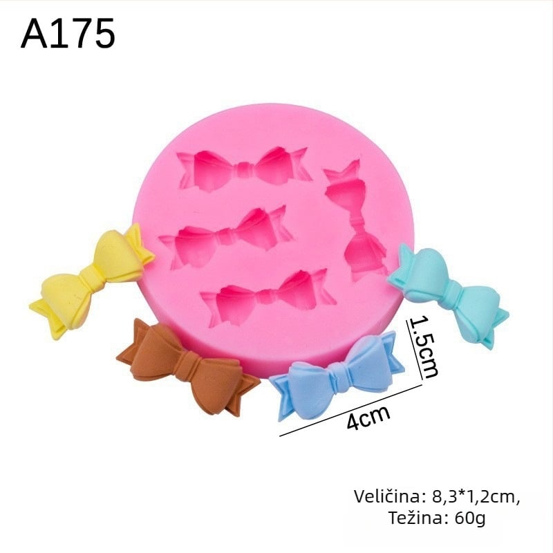 Silikonska forma u obliku mašne za fondant i čokoladnu dekoraciju