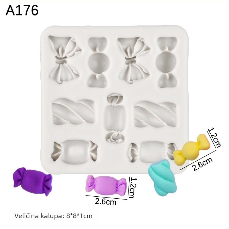 Silikonska forma u obliku mašne za fondant i čokoladnu dekoraciju